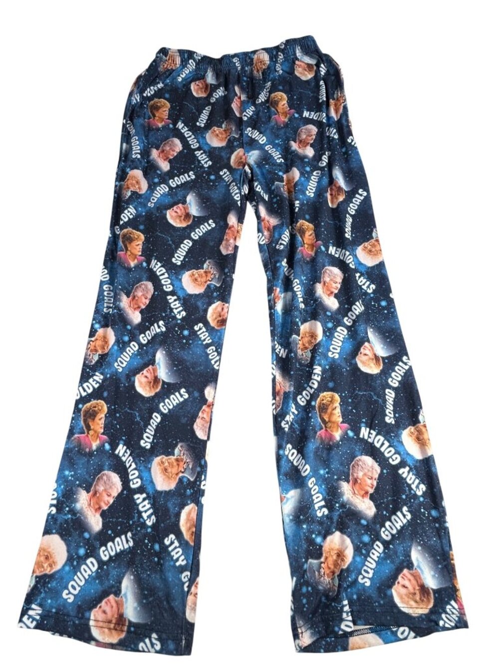 Golden Girls "Squad Goals" Pajama Pants Sz M Blue Galaxy Theme Sleepwear Unisex